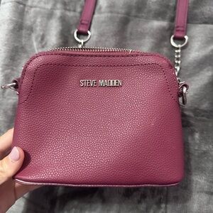 Maroon crossbody Steve madden bag